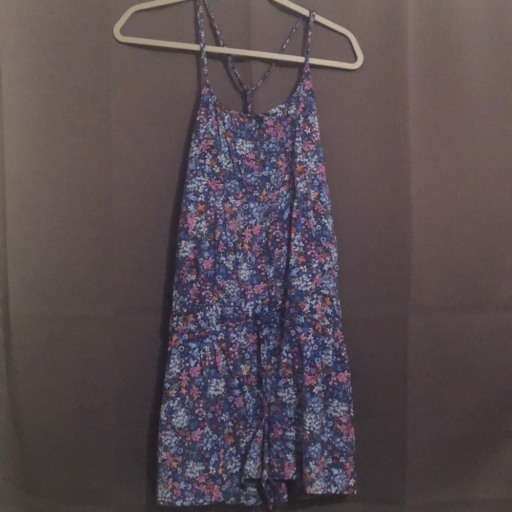 Blue floral romper size BRAZILIAN 40